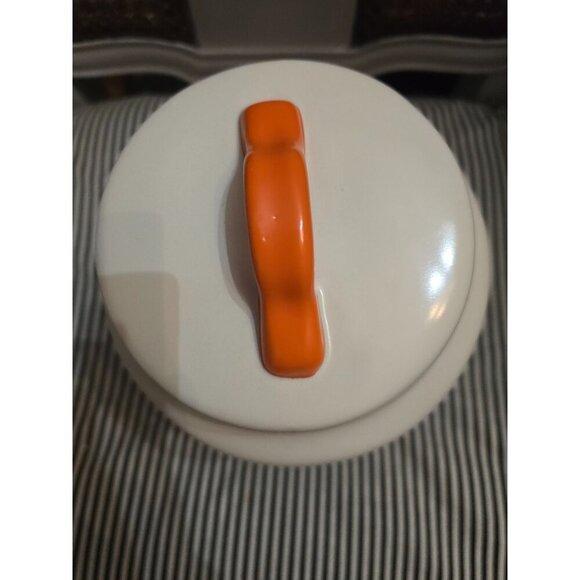 ❤️NWT Rae Dunn Happy Halloween Chubby Cannister Orange Handle - Picture 8 of 11